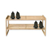 ITY International - 2 Tier Bamboo Shoe Rack, 28.5"x10.6"x28.5", Beige - - Mounts For Less