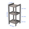ITY International - 3 Tier MDF Shelving Unit, 13.5" x 30.9" x 13", Taupe Grey - - Mounts For Less