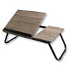 ITY International - Adjustable Folding Bed Tray, Taupe Gray Wood Pattern - - Mounts For Less