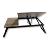 ITY International - Adjustable Folding Bed Tray, Taupe Gray Wood Pattern - - Mounts For Less