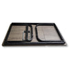 ITY International - Adjustable Folding Bed Tray, Taupe Gray Wood Pattern - - Mounts For Less