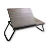 ITY International - Adjustable Folding Bed Tray, Taupe Gray Wood Pattern - - Mounts For Less