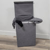ITY International - Collapsible Fabric Laundry Hamper, 15.75"x11.85"x23.65", Gray - - Mounts For Less