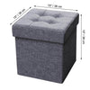 ITY International - Foldable Fabric Ottoman/Footrest with Storage, 15" x 15" x 15", Gray - - Mounts For Less
