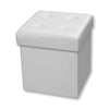 ITY International - Foldable Ottoman/Footrest with Storage, 15" x 15" x 15, Beige - - Mounts For Less