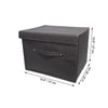 ITY International - Foldable Storage Box, 14.6"x11.8"x10.6", Black - - Mounts For Less