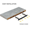 ITY International - Individual Wooden Floating Shelf, 23.6" x 9.25" x 1.5", Cement Gray - - Mounts For Less