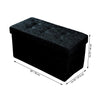 ITY International - Large Fabric Folding Ottoman/Footrest with Storage, 30" x 14.75" x 15.75", Black - - Mounts For Less