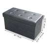 ITY International - Large Folding Ottoman/Footrest with Storage, 30" x 14.75" x 15.75, Black - - Mounts For Less