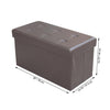 ITY International - Large Folding Ottoman/Footrest with Storage, 30" x 14.75" x 15.75", Chocolate Brown - - Mounts For Less