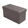 ITY International - Large Folding Ottoman/Footrest with Storage, 30" x 14.75" x 15.75", Chocolate Brown - - Mounts For Less