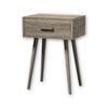ITY International - MDF Side Table with Drawer, 11.8"x15.75"x23.25", Taupe Gray - - Mounts For Less