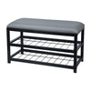 ITY International - Metal Bench with Shoe Storage, Made of Metal, 31.5"x17.7"x11.8", Grey - - Mounts For Less