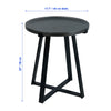 ITY International - Round MDF Side Table, 17.7" x 22", Black - - Mounts For Less