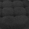 ITY International - Round Ottoman/ Footstool with Storage, Plush Fabric, 18" x 16", Black - - Mounts For Less