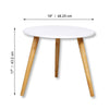 ITY International - Round Side Table, 19"x 17", Made of MDF, White - - Mounts For Less