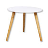 ITY International - Round Side Table, 19"x 17", Made of MDF, White - - Mounts For Less