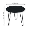 ITY International - Round Side Table, Made of MDF, 19" x 16.5", Black - - Mounts For Less
