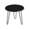 ITY International - Round Side Table, Made of MDF, 19" x 16.5", Black - - Mounts For Less