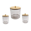 ITY International - Set of 1 Large and 2 Small Storage Jar with Bamboo Lid - - Mounts For Less