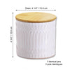 ITY International - Set of 3 Airtight Ceramic Storage Jars with Bamboo Lid, Size Small, White - - Mounts For Less