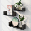 ITY International - Set of 3 Wooden Wall Shelves, Taupe Grey - - Mounts For Less