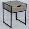 ITY International - Side Table with Drawer, Made of MDF, 15.7" x 19.7" x 15.7", Taupe Gray - - Mounts For Less