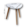ITY International - Triangular MDF Side Table, 15.7"x15.7"x15.7", White - - Mounts For Less