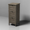 ITY Storage Cabinet with 3 Drawers in MDF 13" x 11.4" x 31.9" Wood Grey - - Mounts For Less