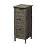 ITY Storage Cabinet with 3 Drawers in MDF 13" x 11.4" x 31.9" Wood Grey - - Mounts For Less