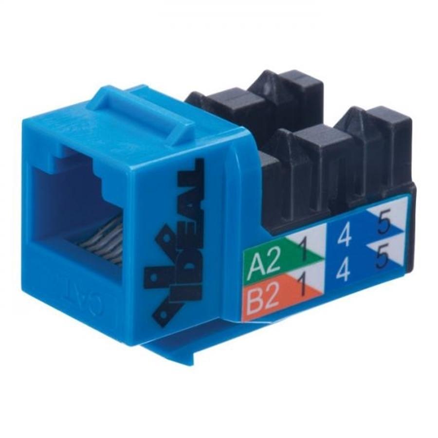 Ideal Industries Cat5e RJ45 110 Type 90 T568A/B Blue - - Mounts For Less