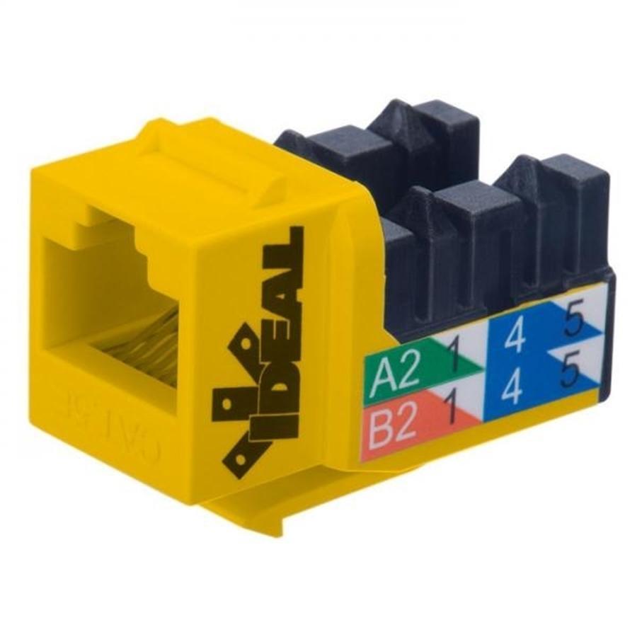 Ideal Industries Cat5e RJ45 110 Type 90 T568A/B Yellow - - Mounts For Less