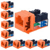 Ideal Industries Cat6 Keystone Jack Orange Pack of 10 - - Mounts For Less