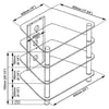 Impressions BA-19 Audio-Video Stand With 4 Black Tempered Glass Shelves - - Mounts For Less