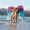 Intex - Angel Wings Inflatable Pool Mattress, 85 '' x 61 '' x 8 '', Pink and Blue - - Mounts For Less