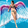 Intex - Angel Wings Inflatable Pool Mattress, 85 '' x 61 '' x 8 '', Pink and Blue - - Mounts For Less