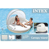 Intex - Inflatable Floating Island with Sunshade for Swimming Pool, 78.5'' x 59'', Beige - - Mounts For Less