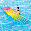 Intex - Rainbow Inflatable Pool Mattress, 67 '' x 21 '' x 6 '', Multicolor - - Mounts For Less