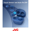 JVC HA-A6T-A - In-Ear Wireless Headphones, Bluetooth 5.1, With Charging Box and Touch Control, Blue - - Mounts For Less