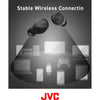 JVC HA-A6T-B - In-Ear Wireless Headphones, Bluetooth 5.1, With Charging Box and Touch Control, Black - - Mounts For Less