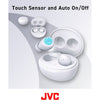 JVC HA-A6T-W - In-Ear Wireless Headphones, Bluetooth 5.1, With Charging Box and Touch Control, White - - Mounts For Less