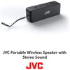 JVC SP-SQ4BT - Portable Wireless Speaker, Bluetooth 5.0, Water Resistant, Black - - Mounts For Less