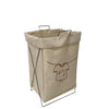 Jessar - Fabric Laundry Basket, 36 x 28 x 56 cm, Beige - - Mounts For Less