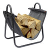 Jessar - Fabric Log Rack, 40x45x50 cm, From the Winchester Collection, Black - - Mounts For Less