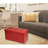 Jessar - Ottoman / Storage Footrest, Rectangular, From the Acadia Collection, Red - - Mounts For Less