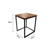 Jessar - Set of 2 Square Side Tables, From the Ross Collection, Brown - - Mounts For Less