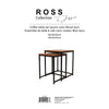 Jessar - Set of 2 Square Side Tables, From the Ross Collection, Brown - - Mounts For Less