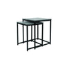 Jessar - Set of 2 Square Side Tables, From the Ross Collection, Grey - - Mounts For Less