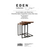 Jessar - Set of 3 Side Tables, From the Eden Collection, Brown Wood Grain - - Mounts For Less