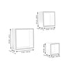 Jessar - Set of 3 Square Floating Shelves, From the Fairview Collection, White - - Mounts For Less